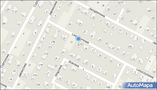 Kiełpin, Leszczynowa, 21, mapa Kiełpin