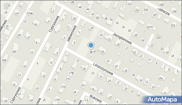 Kiełpin, Leszczynowa, 26, mapa Kiełpin