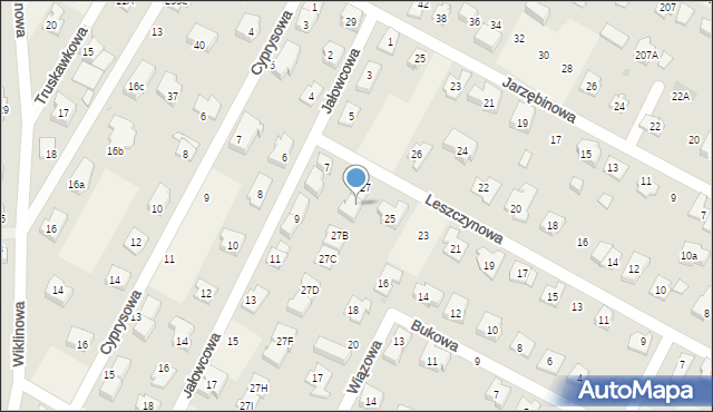 Kiełpin, Leszczynowa, 27A, mapa Kiełpin