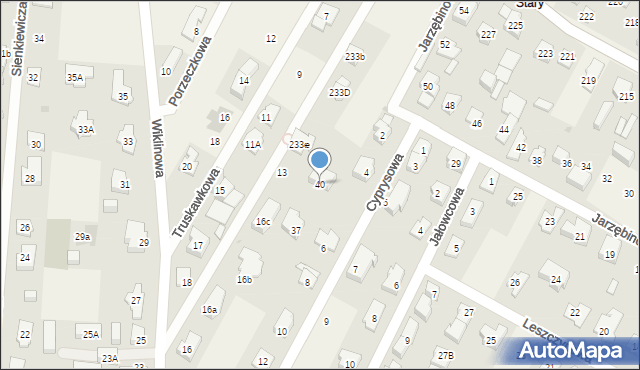 Kiełpin, Leszczynowa, 40, mapa Kiełpin