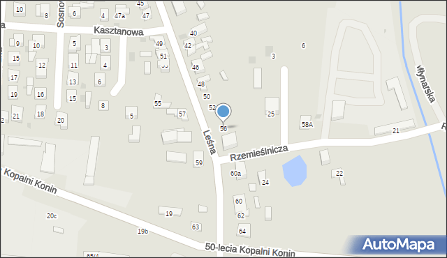 Kleczew, Leśna, 56, mapa Kleczew