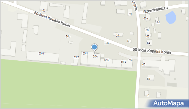 Kleczew, Leśna, 65/3, mapa Kleczew