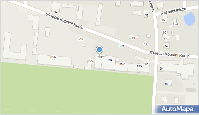 Kleczew, Leśna, 65/4, mapa Kleczew