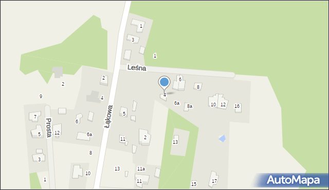 Klembów, Leśna, 4, mapa Klembów