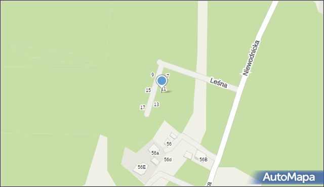Klepacze, Leśna, 11a, mapa Klepacze