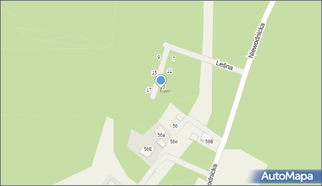 Klepacze, Leśna, 13a, mapa Klepacze
