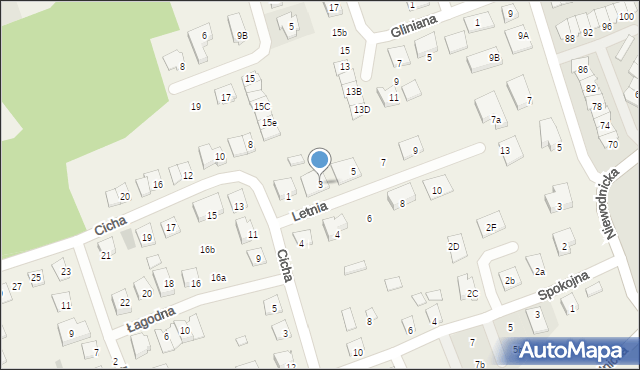 Klepacze, Letnia, 3, mapa Klepacze