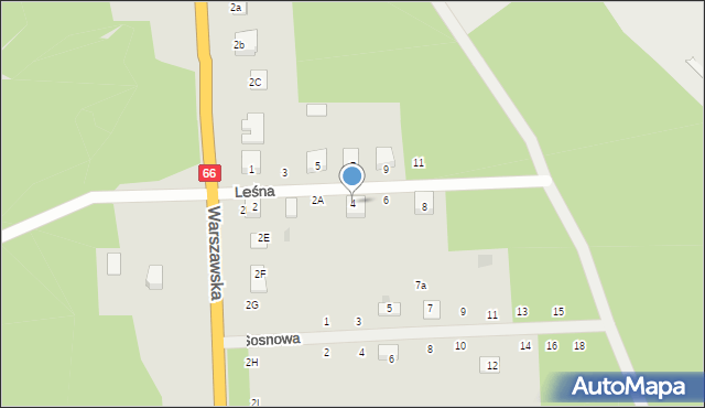 Kleszczele, Leśna, 4, mapa Kleszczele
