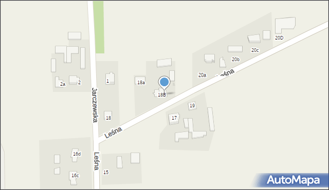 Kłoczew, Leśna, 20, mapa Kłoczew