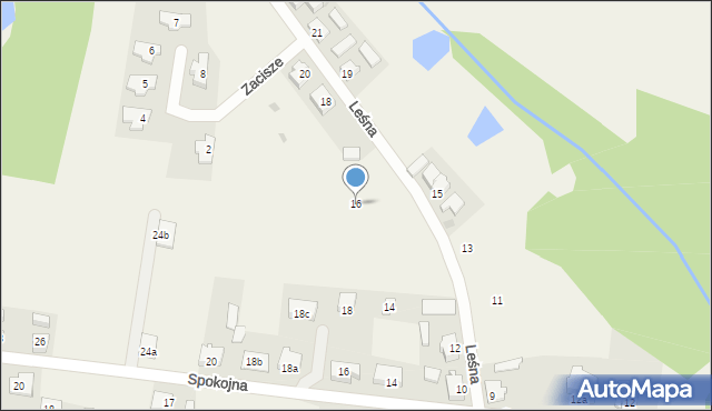 Kłodawa, Leśna, 16, mapa Kłodawa