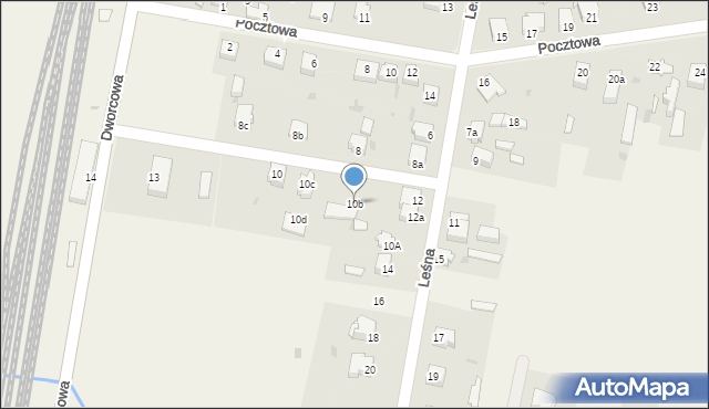 Kłomnice, Leśna, 10b, mapa Kłomnice