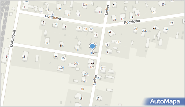 Kłomnice, Leśna, 8a, mapa Kłomnice