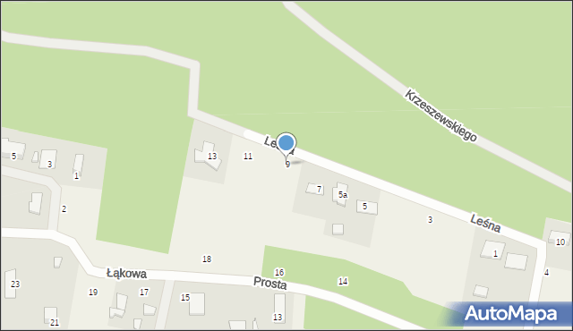 Kobylarnia, Leśna, 9, mapa Kobylarnia