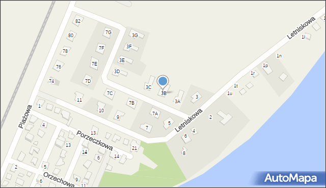 Kobylec, Letniskowa, 3B, mapa Kobylec