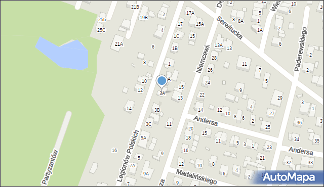 Kobyłka, Legionów Polskich, 3A, mapa Kobyłka