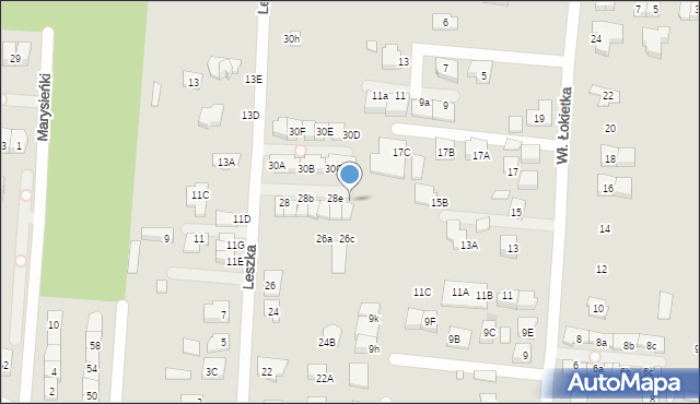 Kobyłka, Leszka, 28f, mapa Kobyłka