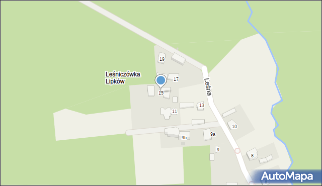 Koczargi Stare, Leśna, 15, mapa Koczargi Stare