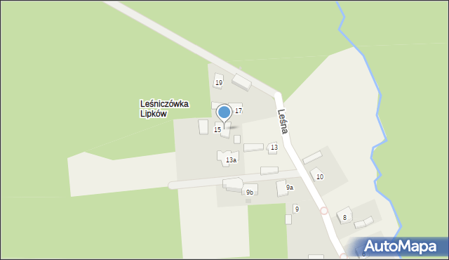 Koczargi Stare, Leśna, 15A, mapa Koczargi Stare