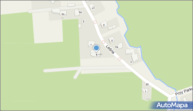 Koczargi Stare, Leśna, 5, mapa Koczargi Stare