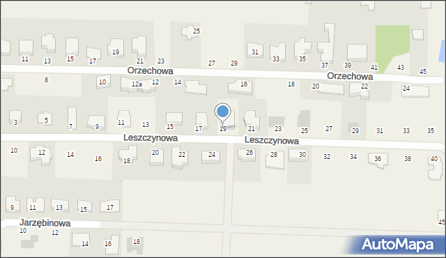 Koczargi Stare, Leszczynowa, 19, mapa Koczargi Stare