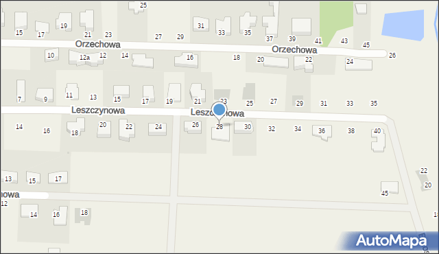 Koczargi Stare, Leszczynowa, 28, mapa Koczargi Stare