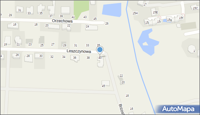 Koczargi Stare, Leszczynowa, 40, mapa Koczargi Stare