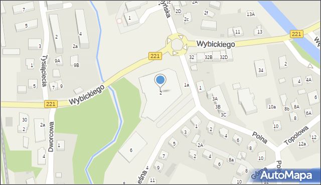 Kolbudy, Leśna, 2, mapa Kolbudy