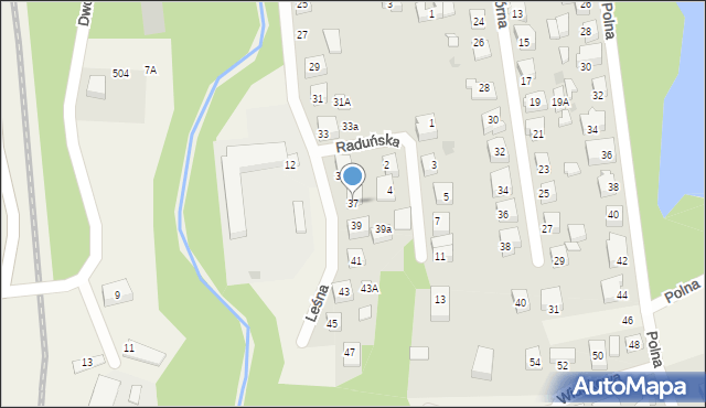 Kolbudy, Leśna, 37, mapa Kolbudy