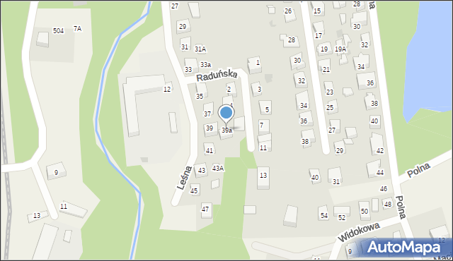 Kolbudy, Leśna, 39a, mapa Kolbudy