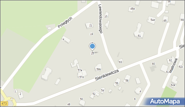 Koło, Lewandowskiego Czesława, ks. bp., 15, mapa Koło
