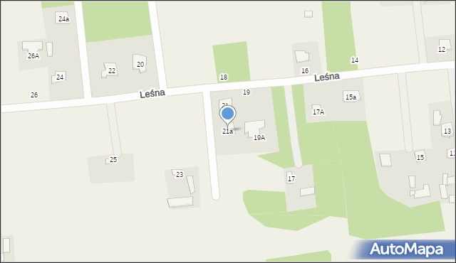 Kolonia Janów, Leśna, 21a, mapa Kolonia Janów