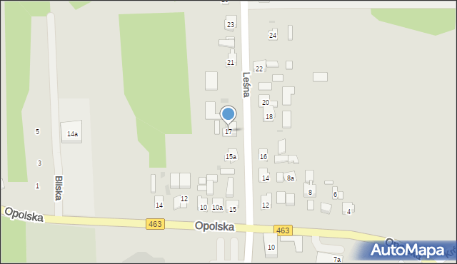 Kolonowskie, Leśna, 17, mapa Kolonowskie