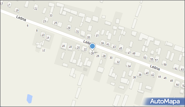 Koniemłoty, Leśna, 24, mapa Koniemłoty