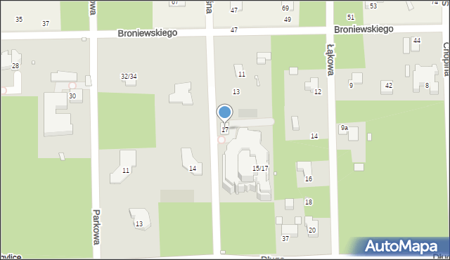 Konstancin-Jeziorna, Leśna, 17, mapa Konstancin-Jeziorna