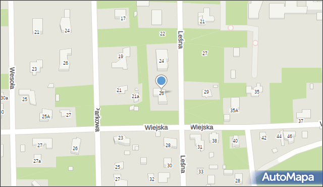 Konstancin-Jeziorna, Leśna, 26, mapa Konstancin-Jeziorna