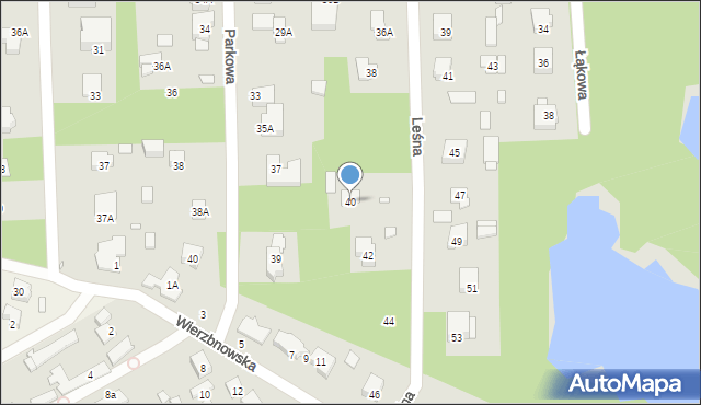 Konstancin-Jeziorna, Leśna, 40, mapa Konstancin-Jeziorna
