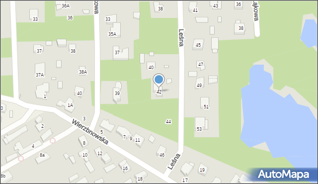 Konstancin-Jeziorna, Leśna, 42, mapa Konstancin-Jeziorna