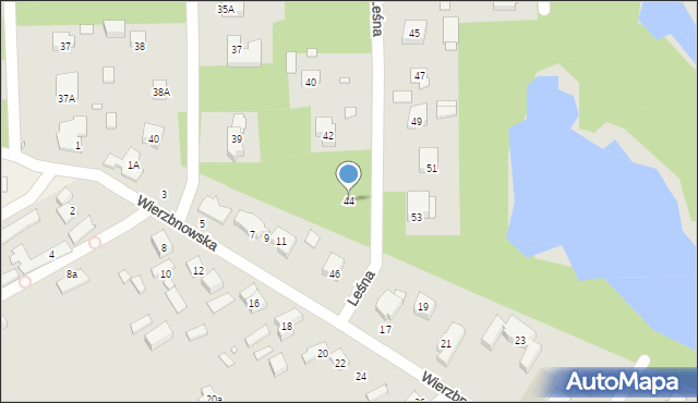 Konstancin-Jeziorna, Leśna, 44, mapa Konstancin-Jeziorna