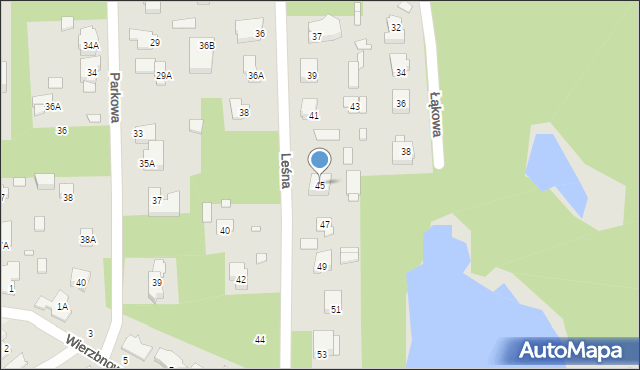 Konstancin-Jeziorna, Leśna, 45, mapa Konstancin-Jeziorna