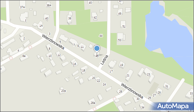 Konstancin-Jeziorna, Leśna, 46, mapa Konstancin-Jeziorna