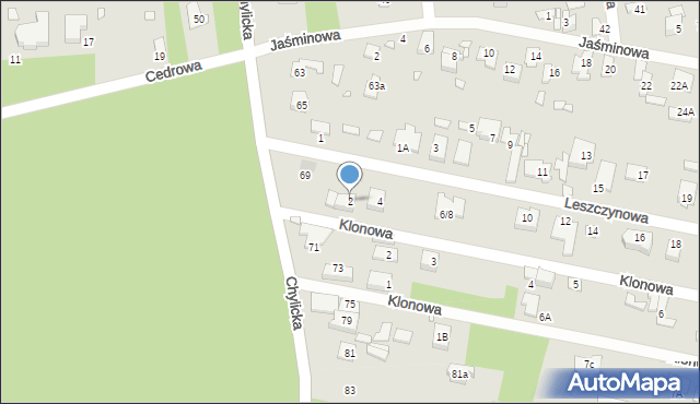 Konstancin-Jeziorna, Leszczynowa, 2, mapa Konstancin-Jeziorna