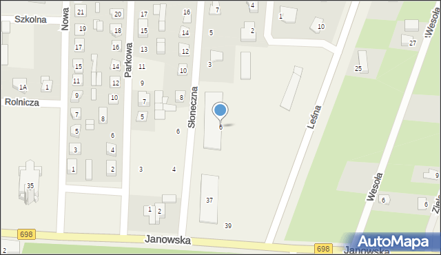 Konstantynów, Leśna, 6, mapa Konstantynów