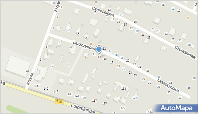 Konstantynów Łódzki, Leszczynowa, 13, mapa Konstantynów Łódzki