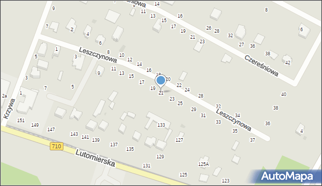 Konstantynów Łódzki, Leszczynowa, 21, mapa Konstantynów Łódzki