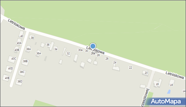 Konstantynów Łódzki, Letniskowa, 28a, mapa Konstantynów Łódzki
