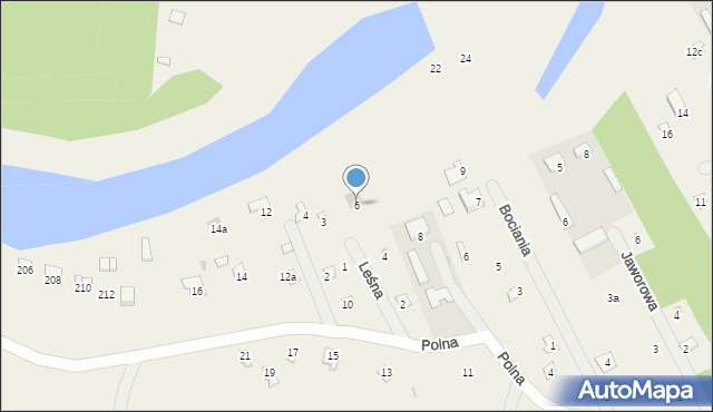 Kopaniec, Leśna, 6, mapa Kopaniec