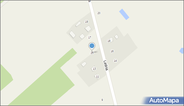 Koroszczyn, Leśna, 15, mapa Koroszczyn