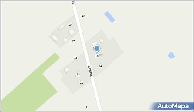 Koroszczyn, Leśna, 16, mapa Koroszczyn