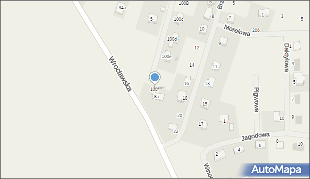 Koskowice, Legnicka, 100f, mapa Koskowice