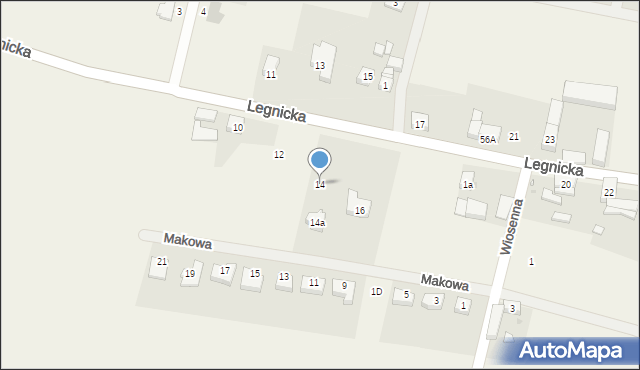 Koskowice, Legnicka, 14, mapa Koskowice